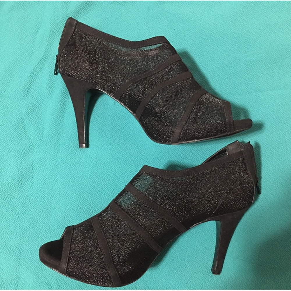 M by Marinelli blk mesh booties size 9M, sandal, peep toe, sexy